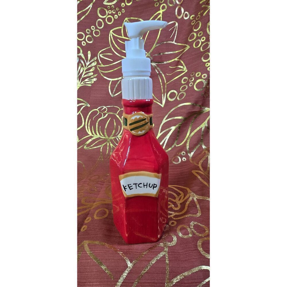 Ketchup 9" Dispenser Pumps by Cardinal Inc Handpaint Picnic